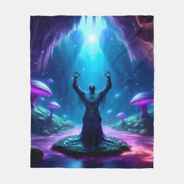 Cobertor De Velo Homem Em Óbvia Fluente Levanta Braços Para Cima (Frente)