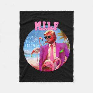 Cobertor De Velo Homem eu amo criminosos engraçado Trump Flamingo R
