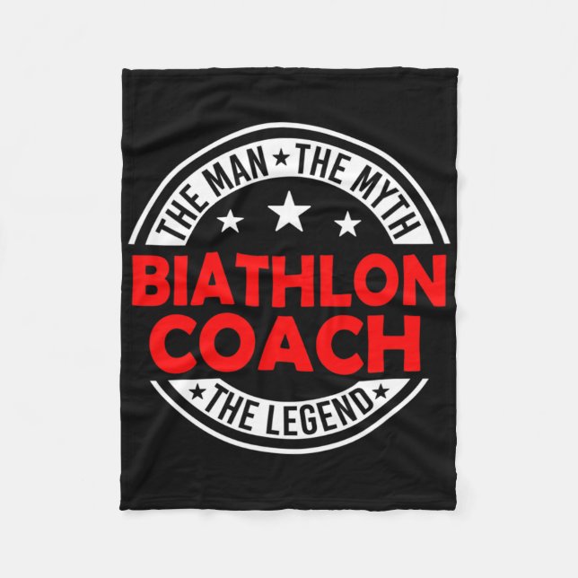 Cobertor De Velo Homem Mito Biatlo Coach Lenda Engraçado Biathlon C (Frente)