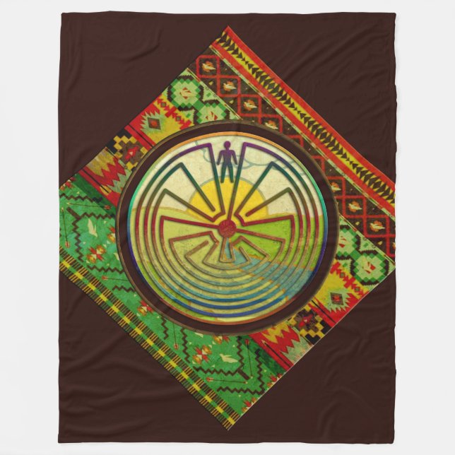 Cobertor De Velo HOMEM na paisagem do LABIRINTO + seu fundo (Frente)