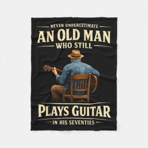 Cobertor De Velo Homem tocador de violão acústico vintage aniversár