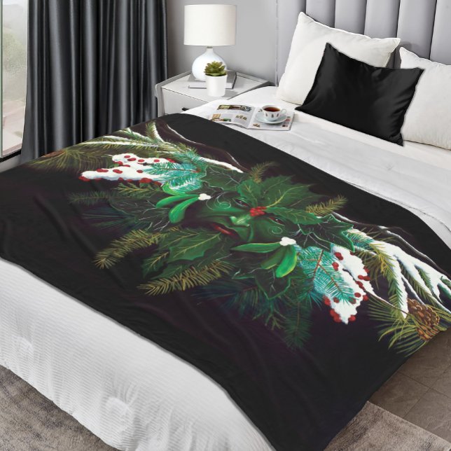 Cobertor De Velo Homem Verde de inverno de Natal (Criador carregado)