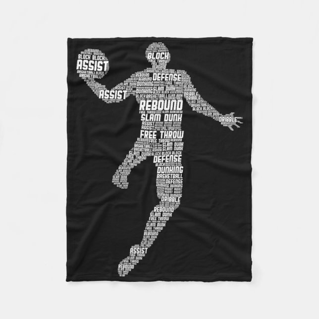 Cobertor De Velo Homens De Basquete (Frente)
