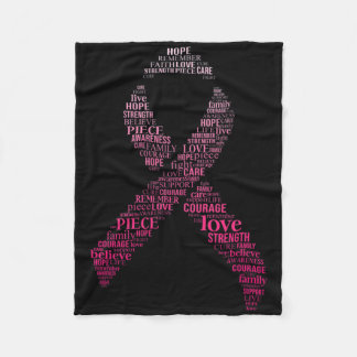 Cobertor De Velo Homens de Consciência do Cancer de Fita Rosa