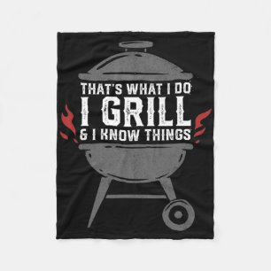 Cobertor De Velo Homens Eu Grelho E Eu Sei Coisas Engraçadas Bbq Gr