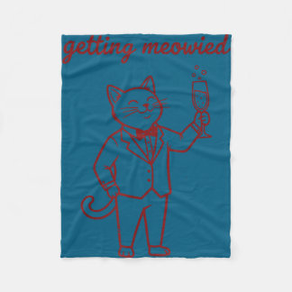 Cobertor De Velo Homens ficando miados casamento engraçado de gato 