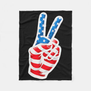 Cobertor De Velo Homens Meninos Bandeira Americana Sinal de Paz Mão