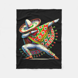 Cobertor De Velo Homens Mexicanos Fazendo Dab com Poncho Cinco De M