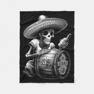 Cobertor De Velo Homens México Vintage Esqueleto Dia Dos Mortos
