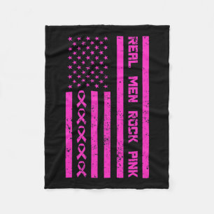 Cobertor De Velo Homens Rock Pink Ribbon Breve Sensibilização para