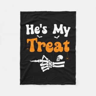 Cobertor De Velo Homens tratam casal de esqueleto de Halloween comb