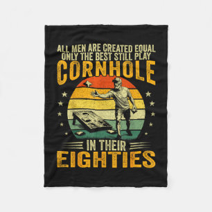 Cobertor De Velo Homens velhos jogam cornhole nos anos 80 saco de f