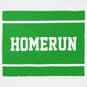 Cobertor De Velo HOMERUN Esportivo Texto Branco Listras no Verde Br