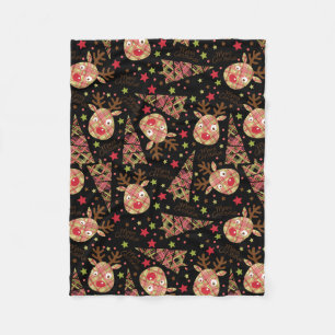 Cobertor De Velo Homespun Merry Christmas Pattern