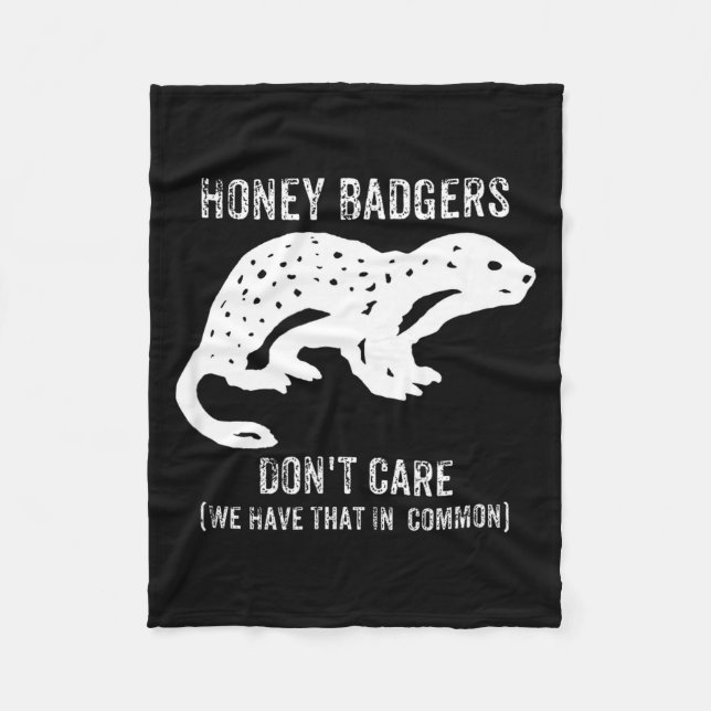 Cobertor De Velo Honey Badgers Don't Care S  (Frente)