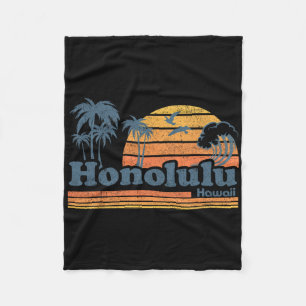 Cobertor De Velo Honolulu Havaí Vintage Praia Surf 70s Retro Ha