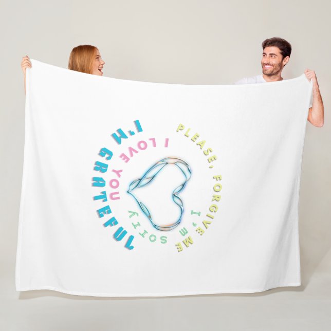 Cobertor De Velo Ho'oponopono Healing Mantra - Azul Claro Espiritua (In Situ)