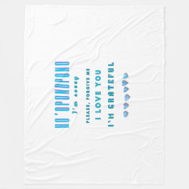 Cobertor De Velo Ho'oponopono Healing Mantra - Azul Claro Espiritua