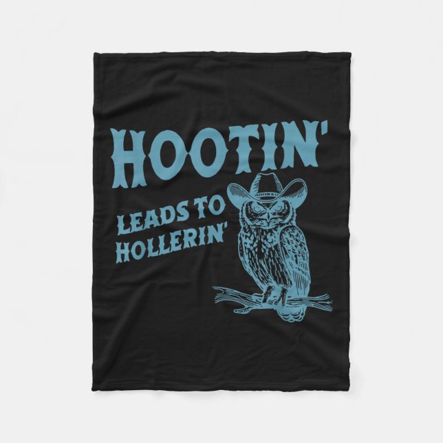 Cobertor De Velo Hootin Leva Hollerin'Funny Owl (Frente)