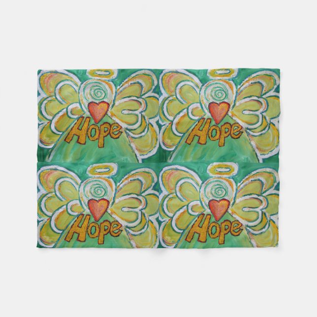 Cobertor De Velo Hope Guardian Angel Art Custom Fleece Blanket (Frente (Horizontal))