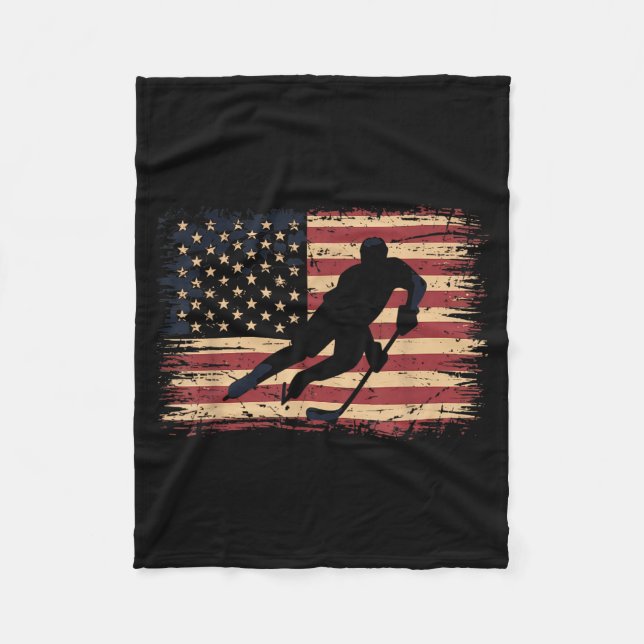 Cobertor De Velo Hóquei da Bandeira Americana (Frente)