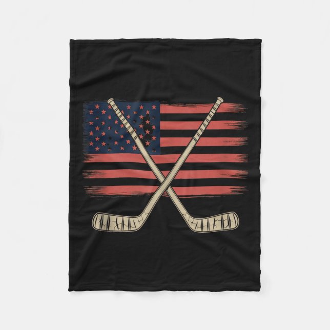 Cobertor De Velo Hóquei da Bandeira Americana (Frente)