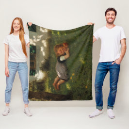 Cobertor De Velo Hora do lanche (Garota Doce Deitada na Grama)