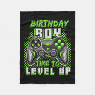 Cobertor De Velo Hora do Menino de Subir de Nível Festa de Aniversá