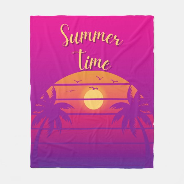 Cobertor De Velo Horário de Verão Púrpura Rosa (Frente)