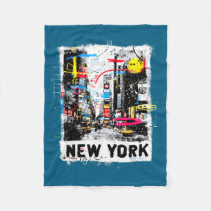 Cobertor De Velo Horizonte de Nova York punk grunge vintage retrô g
