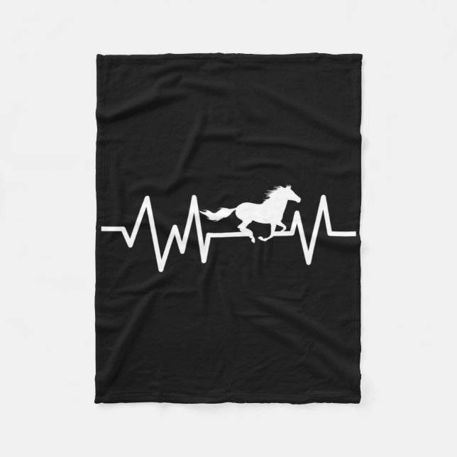 Cobertor De Velo Horseback Riding Heartbeat Equestrian Rodeo (Frente)