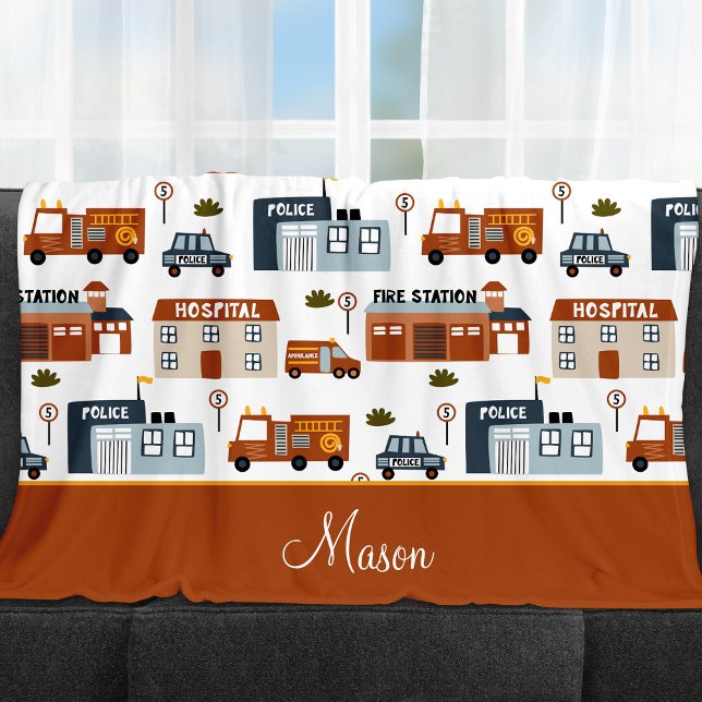 Cobertor De Velo Hospital, Incêndio, Padrão de Cidade Policial para (Criador carregado)