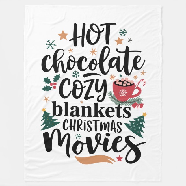 Cobertor De Velo Hot Chocolate & Cozy Christmas Vibes Collection (Frente)