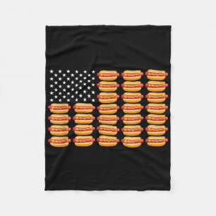 Cobertor De Velo Hot Dog American Flag 4 de julho verão Patriótico