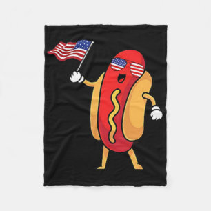 Cobertor De Velo Hot Dog Pocket American Flag Freedom Patriótico 4º