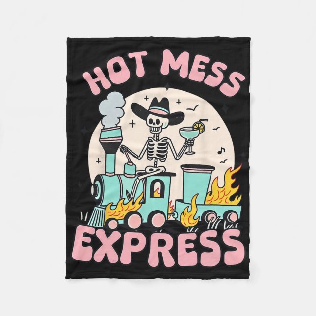 Cobertor De Velo Hot Mess Express Saúde Mental  (Frente)