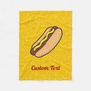 Cobertor De Velo Hotdog Fleece Blanket