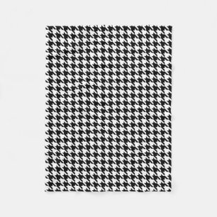 Cobertor De Velo Houndstooth preto e branco