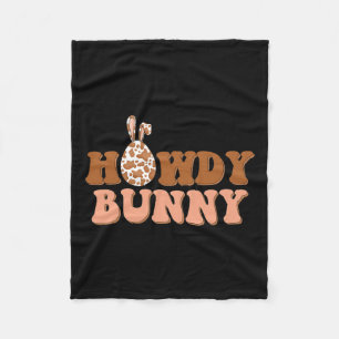 Cobertor De Velo Howdy Bunny Páscoa Country Western