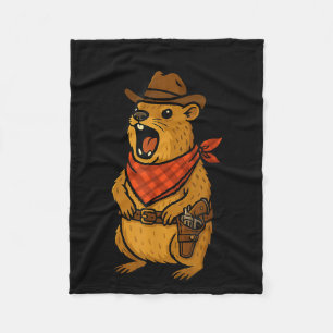 Cobertor De Velo Howdy Cowboy Rock Hyrax Awawa Western Engraçado 