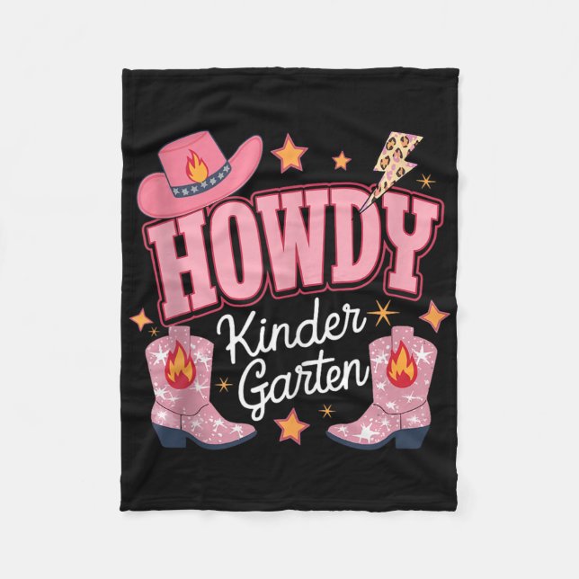 Cobertor De Velo Howdy Kindergarten Western Kindergarten Teach (Frente)