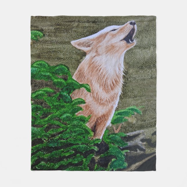 Cobertor De Velo Howling Coyote (Frente)