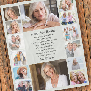 Cobertor De Velo Hug do Memorial da Colagem Multifotônica do Poema 