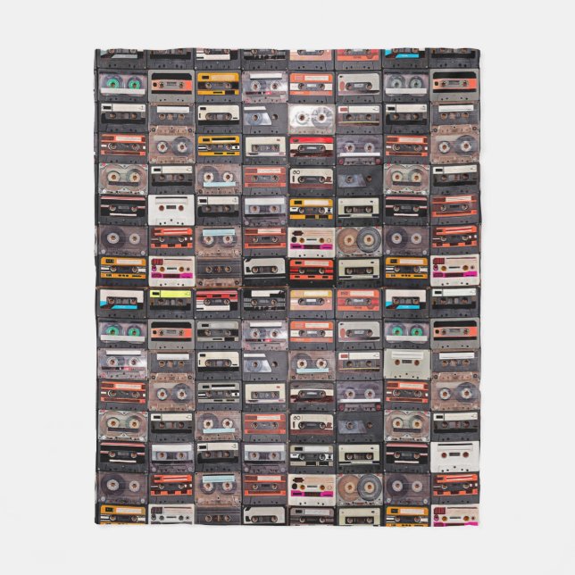 Cobertor De Velo Huge collection of audio cassettes. Retro musical  (Frente)