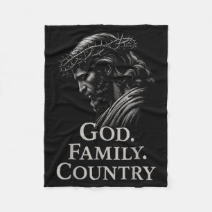 Cobertor De Velo Hugvyn Deus Família País Jesus Fé Cristã Mi