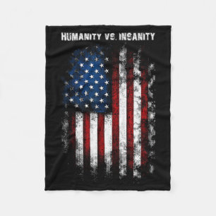 Cobertor De Velo Humanidade Vs. Loucura Angustiado Patriotismo Amer