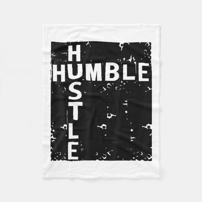 Cobertor De Velo Humble Hustle Insrational Motivational Entrepreneu (Frente)