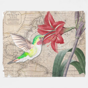 Cobertor De Velo Hummer Map ammaryllis II