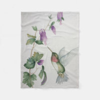 Hummingbird Garden Elegante Watercolor