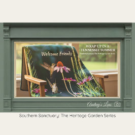 Cobertor De Velo Hummingbird & Pink Coneflower Cozy Fleece Blanket